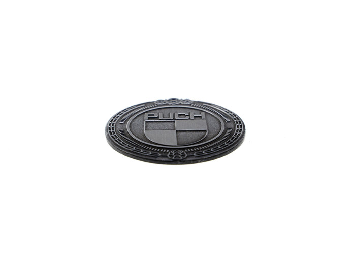 Badge / Emblem Puch logo Silber 47mm RealMetal